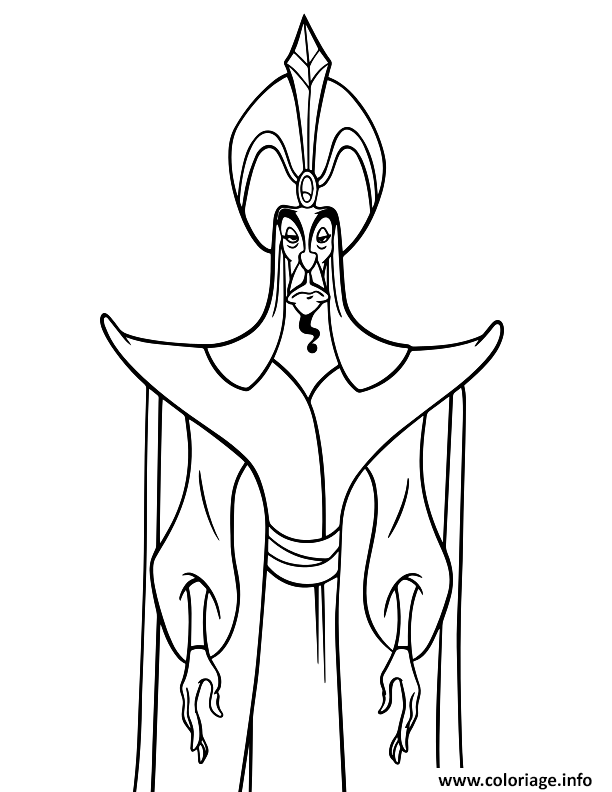 Dessin jafar disney halloween Coloriage Gratuit à Imprimer