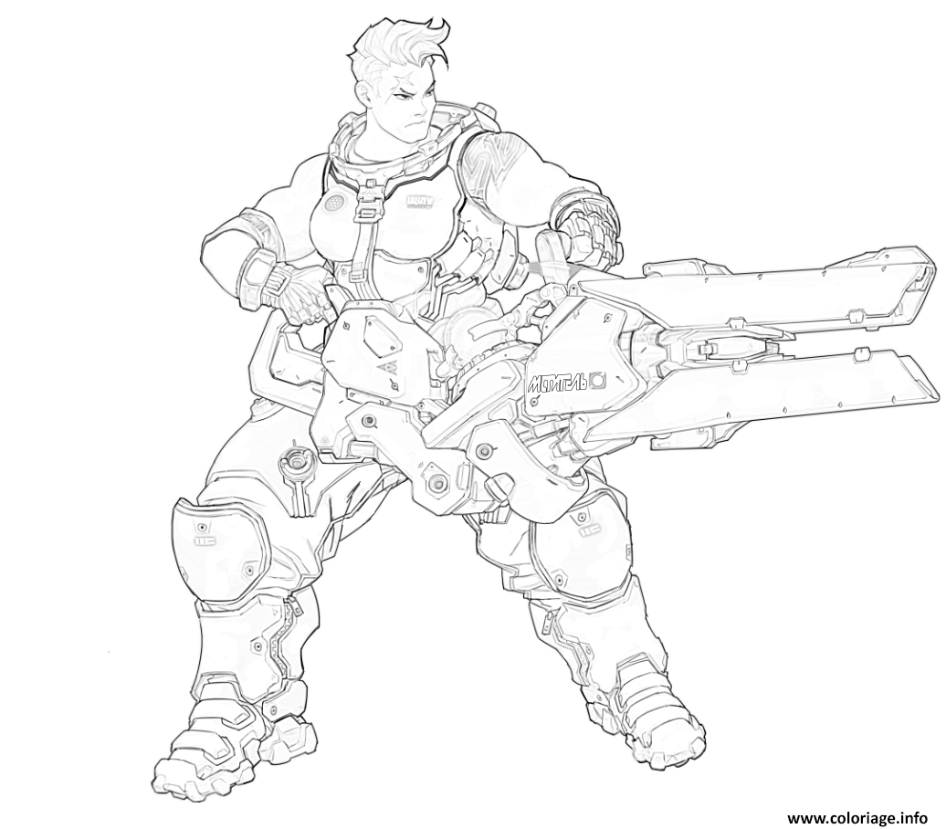 Dessin overwatch Zarya Coloriage Gratuit à Imprimer