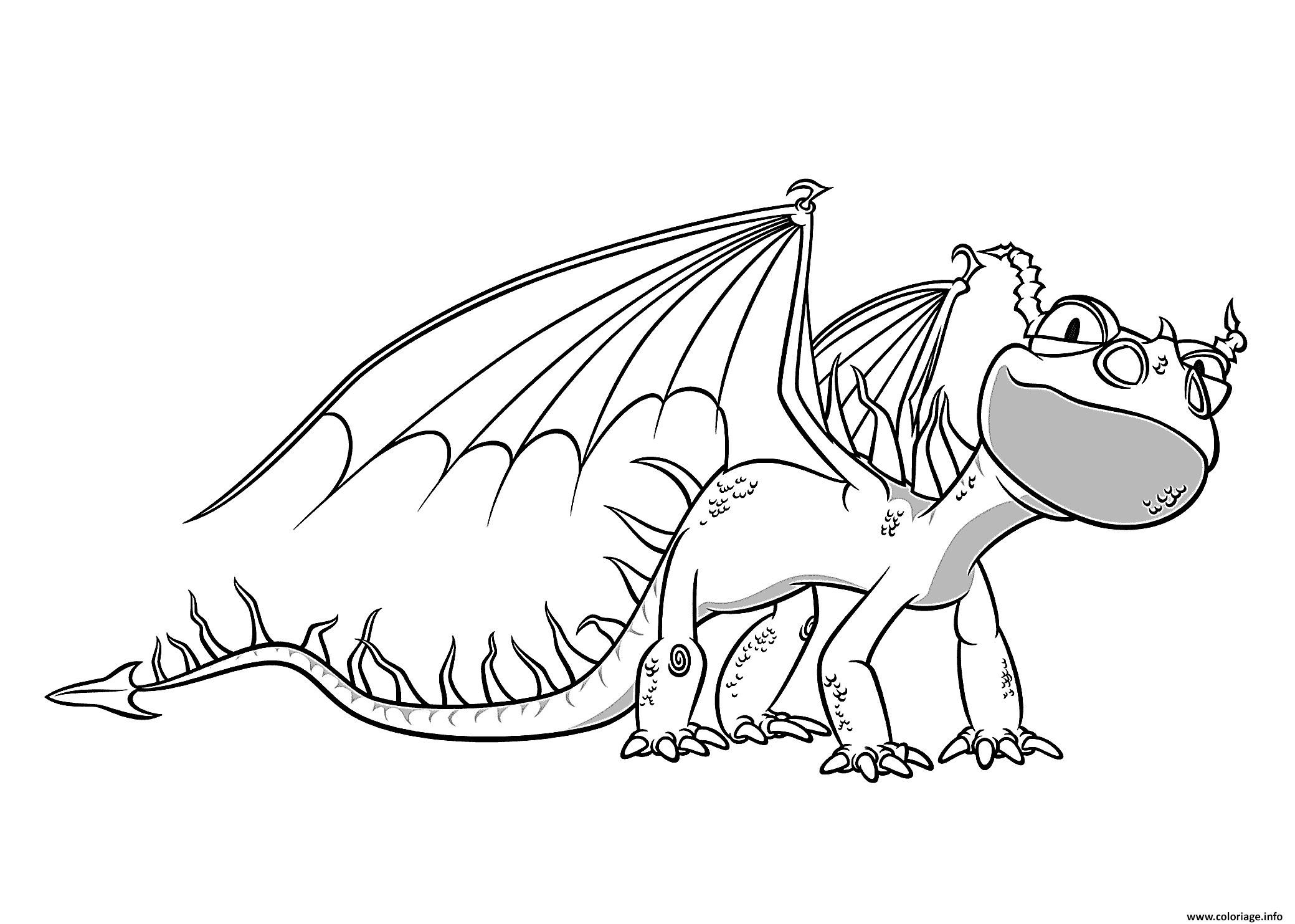 Dessin Terrible Terror Dragon Coloriage Gratuit à Imprimer