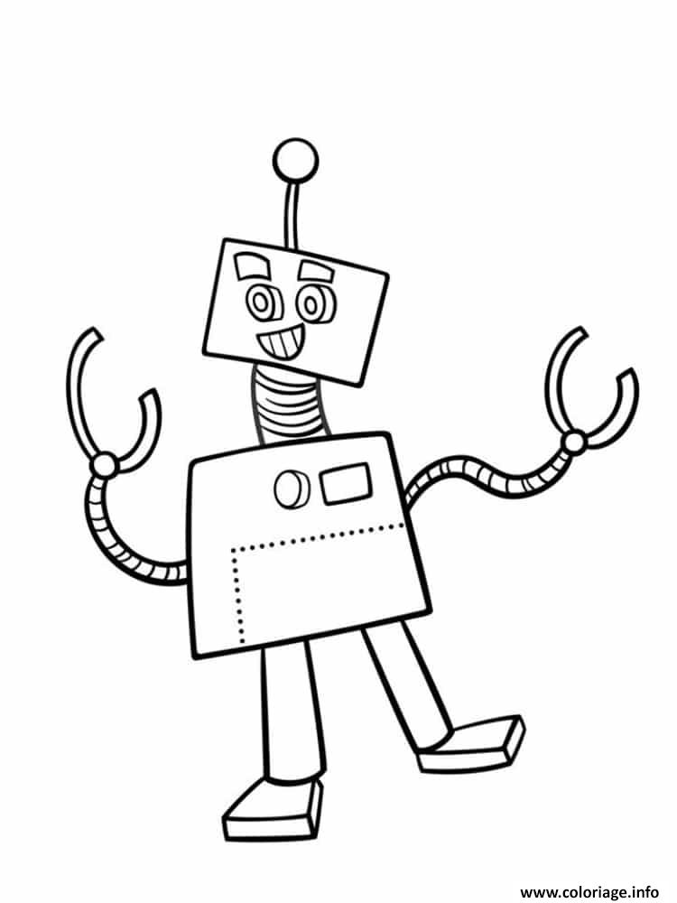 Dessin un robot unpeut desorienter Coloriage Gratuit à Imprimer