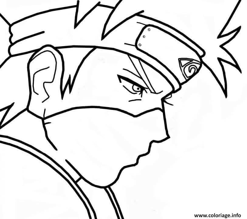 Coloriage Kakashi Hatake Dessin Naruto à imprimer