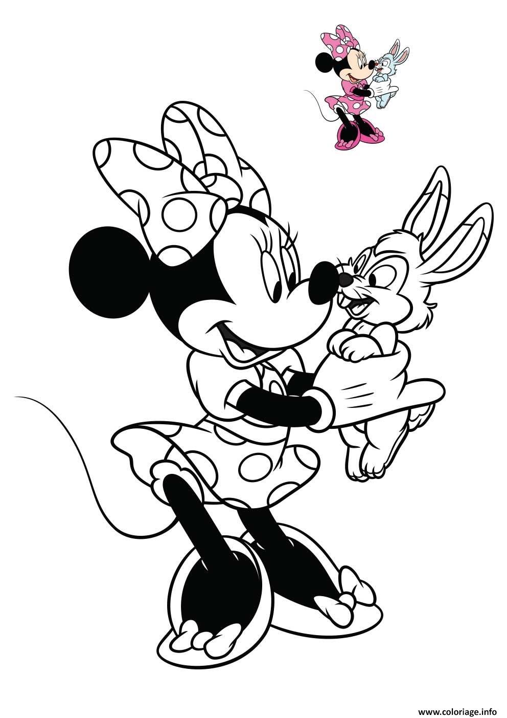 Coloriage Minnie Mouse Souris Anthropomorphe Dessin