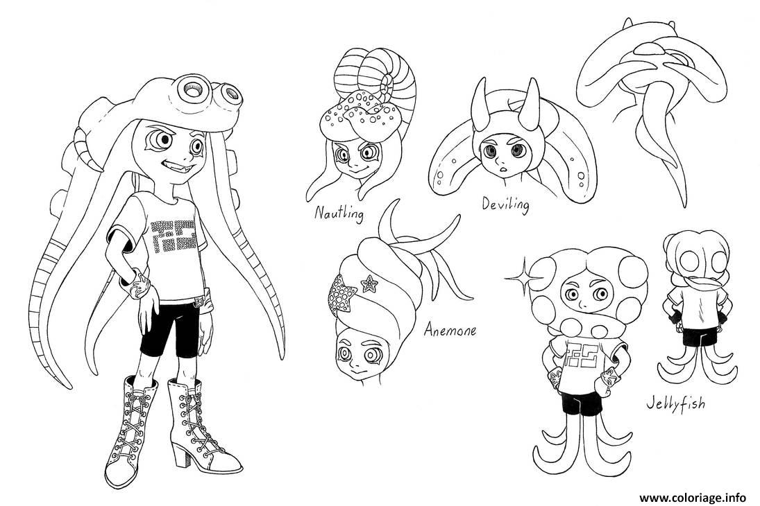 Dessin Splatoon Characters Marie Coloriage Gratuit à Imprimer