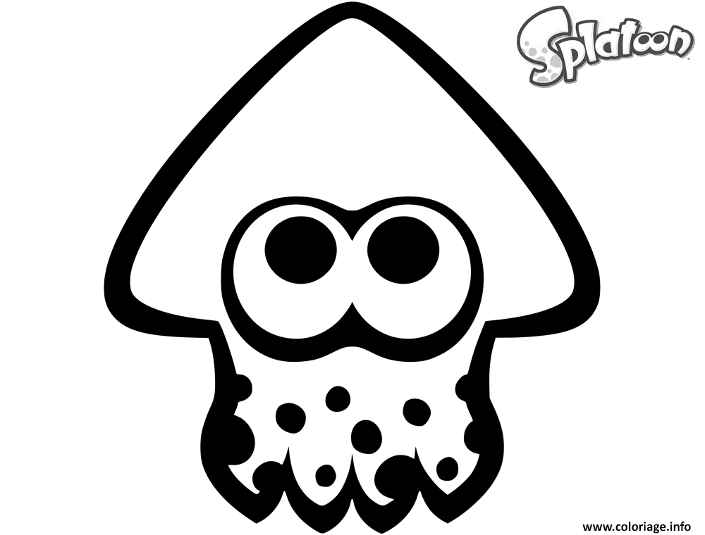 Dessin Splatoon Squid Coloriage Gratuit à Imprimer