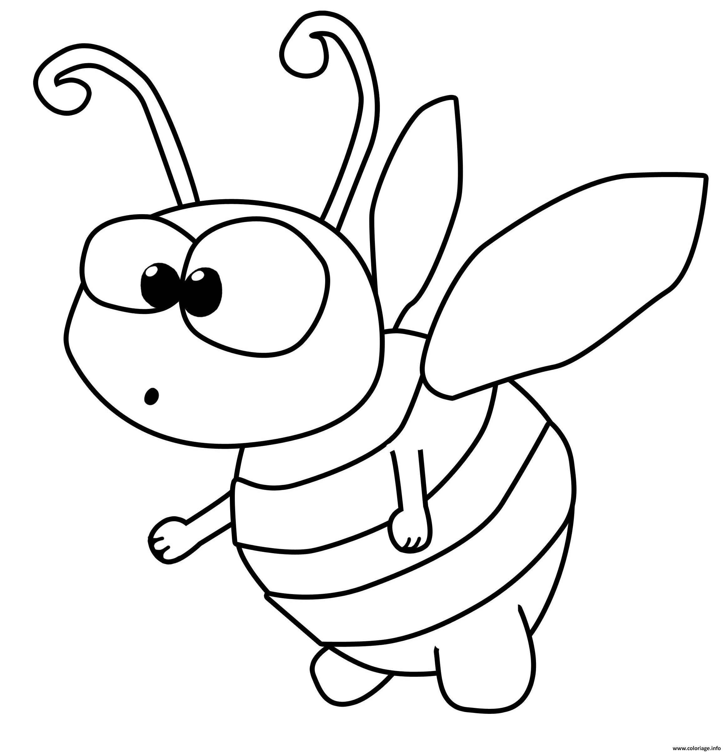 Dessin abeille petit bebe Coloriage Gratuit à Imprimer