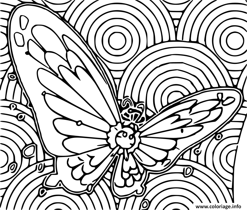 Dessin pokemon gigamax papilusion Coloriage Gratuit à Imprimer