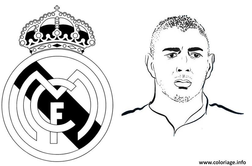 Dessin champions league 2020 Karim Benzema Real Madrid Coloriage Gratuit à Imprimer