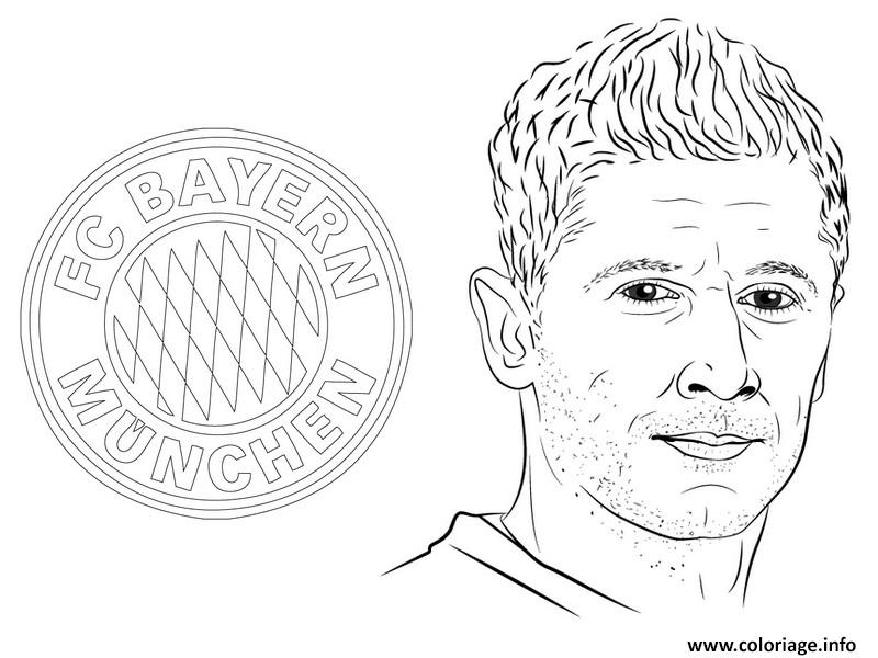 Dessin uefa champions league 2020 bayern robert lewandowski Coloriage Gratuit à Imprimer