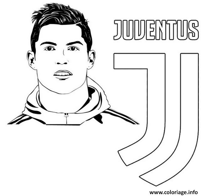 Dessin uefa champions league 2020 cristiano ronaldo fc juventus Coloriage Gratuit à Imprimer