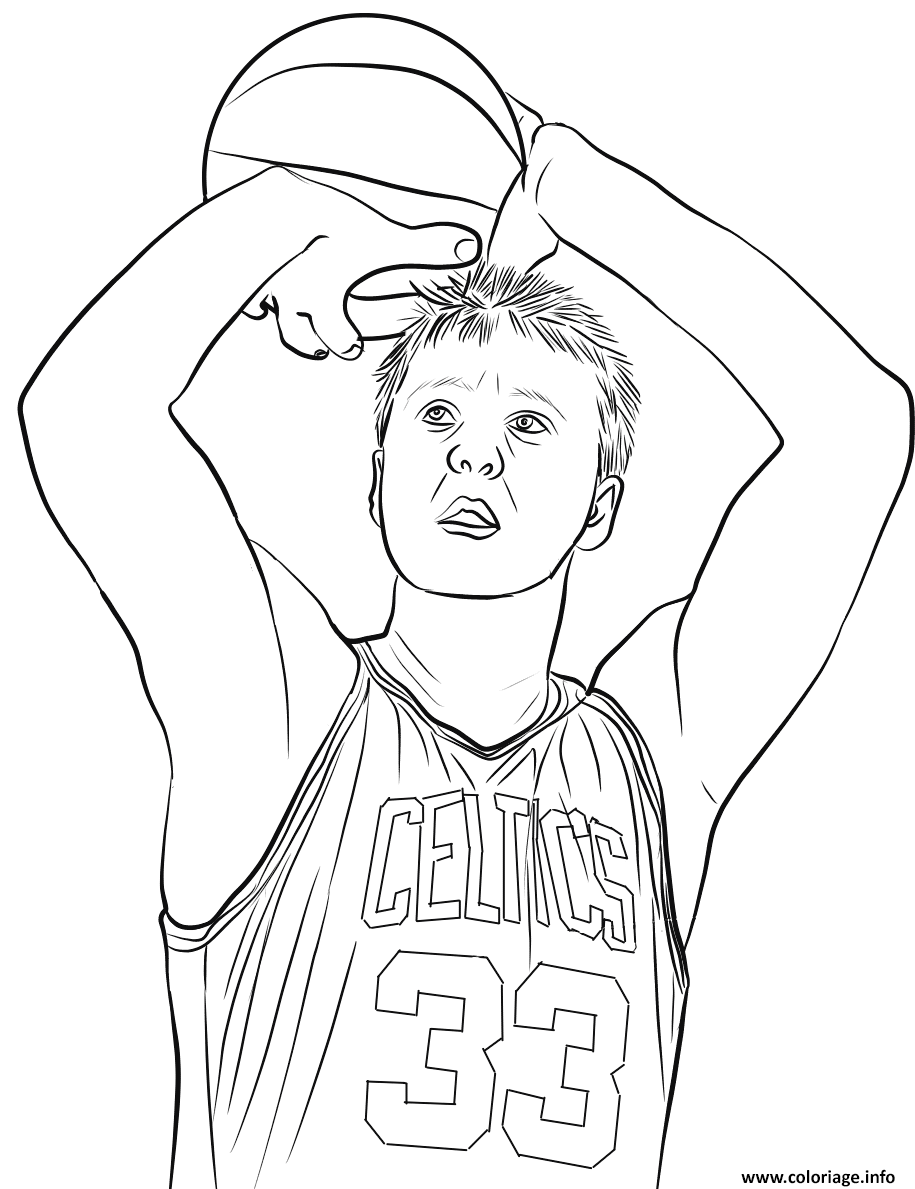 Dessin larry bird Coloriage Gratuit à Imprimer