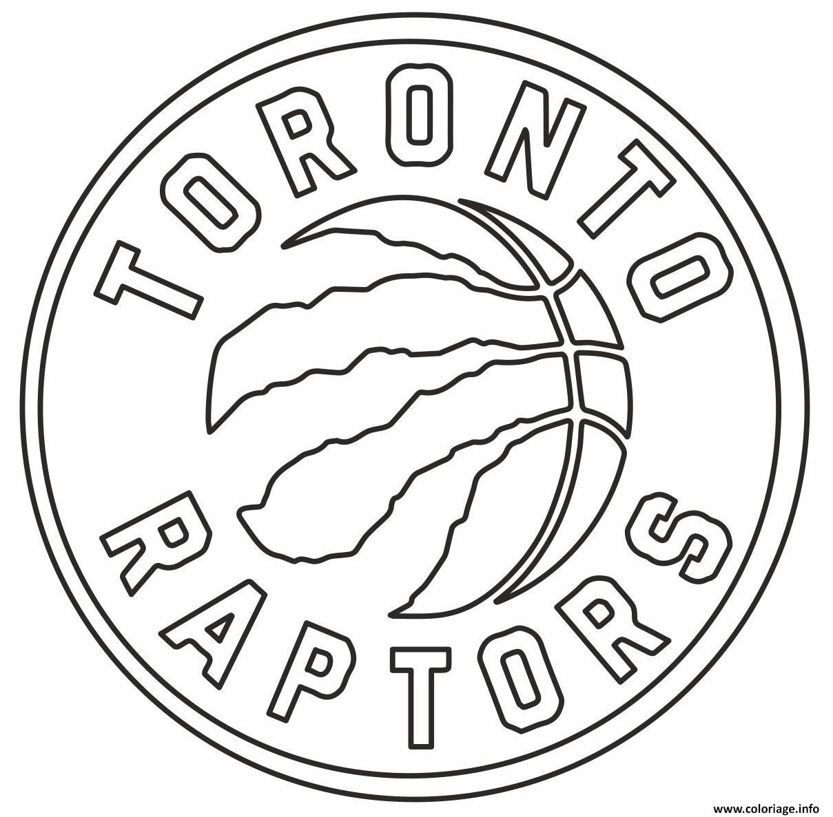Coloriage Raptors NBA Toronto Logo Dessin à Imprimer