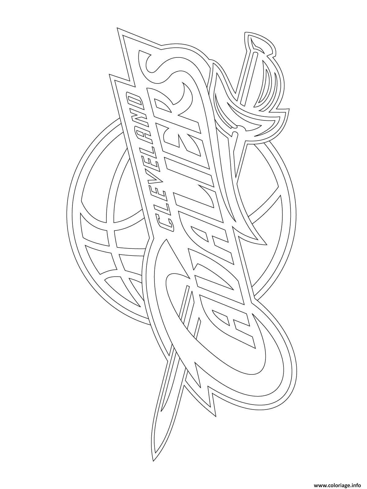 Coloriage Cleveland Cavaliers Logo Nba Sport Dessin à Imprimer