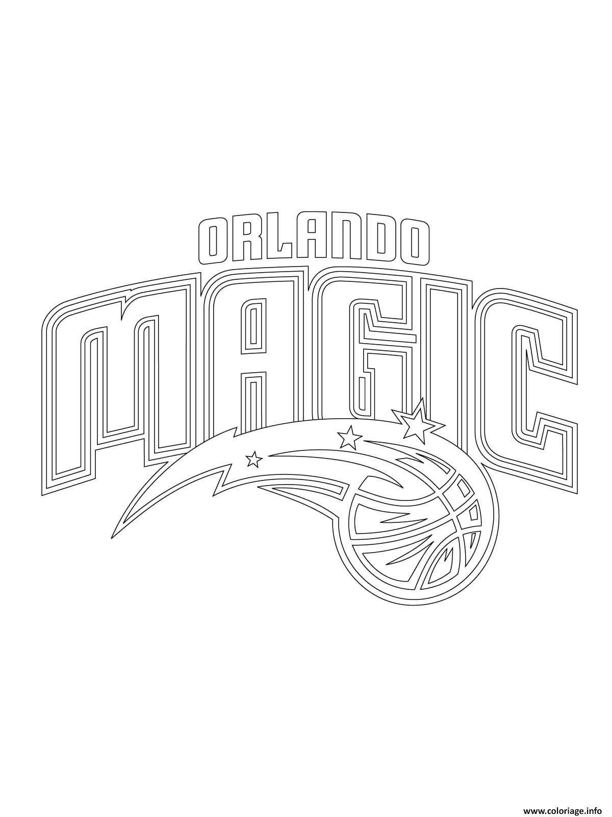 Coloriage Orlando Magic Logo Nba Sport Dessin à Imprimer