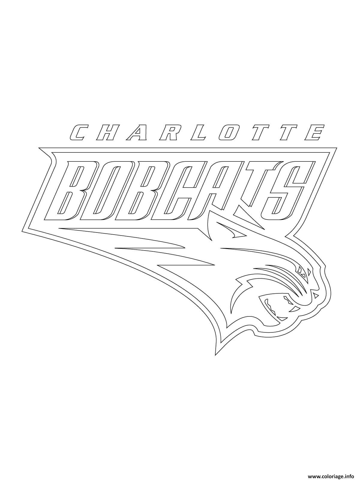 Coloriage Charlotte Bobcats Logo Nba Sport Dessin à Imprimer
