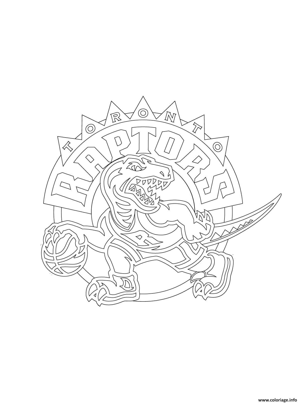 Coloriage Toronto Raptors Logo Nba Sport Dessin à Imprimer