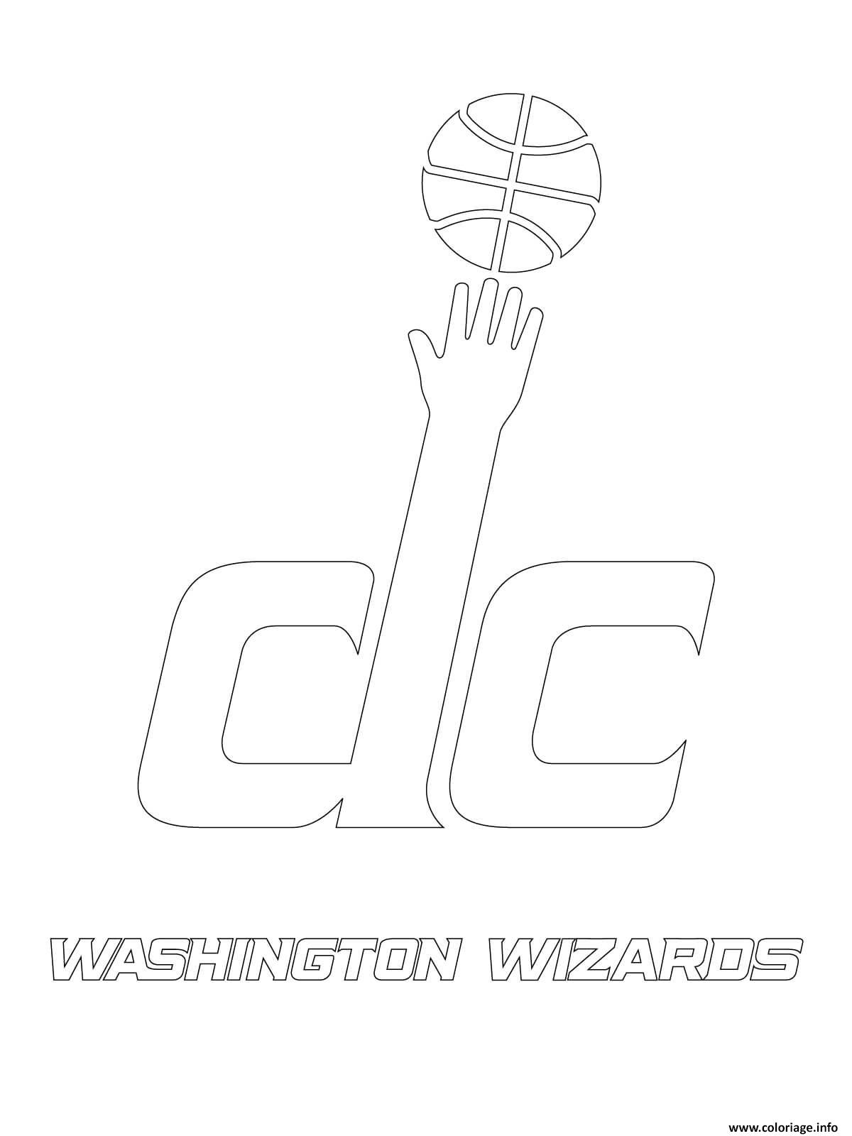 Dessin washington wizards logo nba sport Coloriage Gratuit à Imprimer