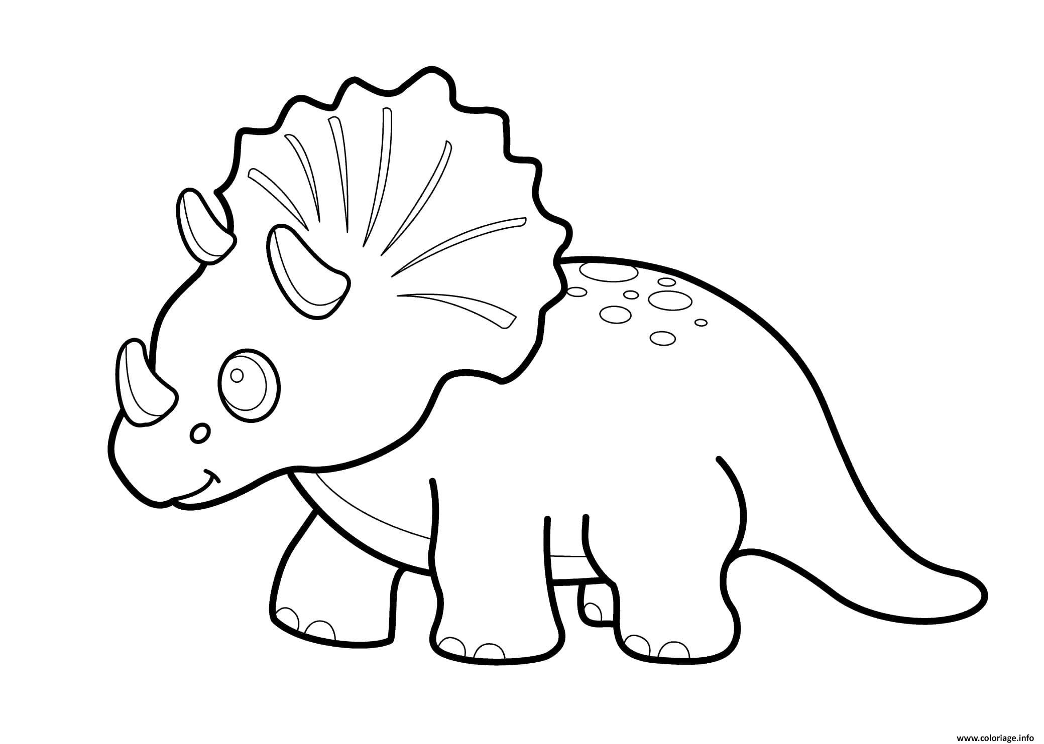 Coloriage Little Triceratops