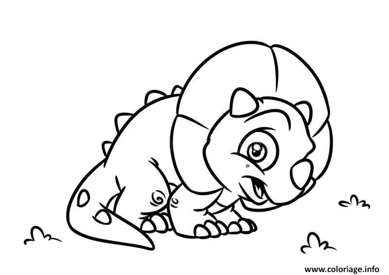 Coloriage bébé dinosaure T-REX à imprimer