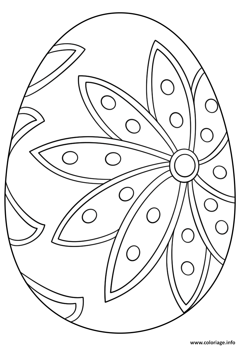 Dessin fancy oeuf de paques Coloriage Gratuit à Imprimer