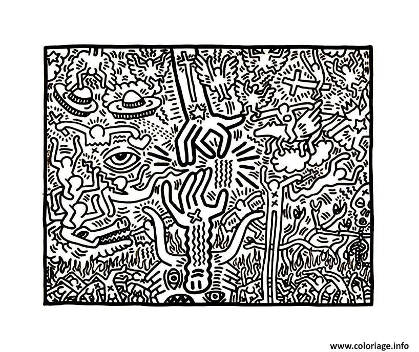 Keith Haring Coloriage Imprimer