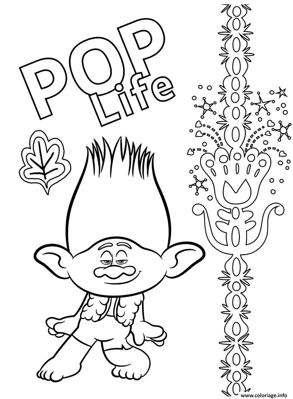 Les Trolls : Princesse Poppy  Coloriage trolls, Coloriage