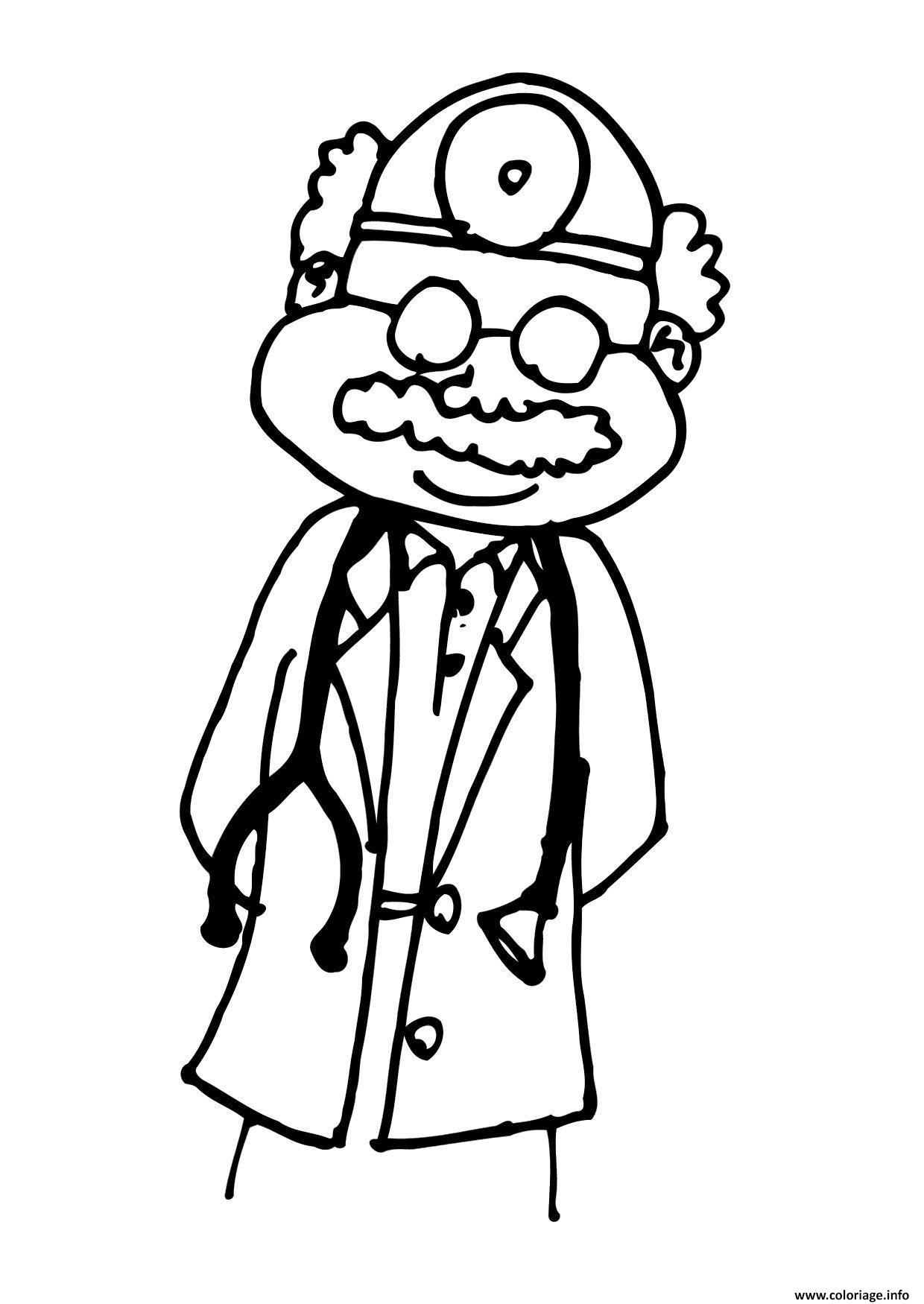 Coloriage Medecin Chirurgien Dessin Docteur Medecin A Imprimer