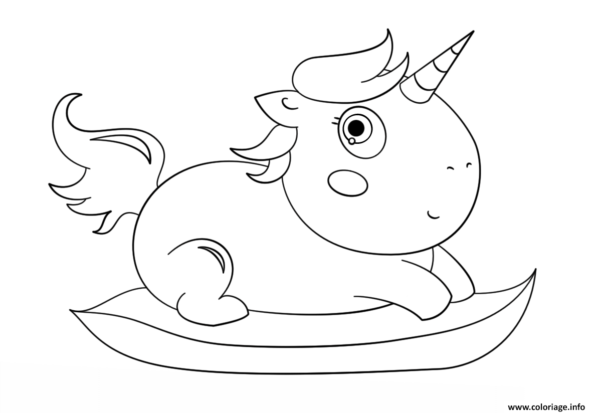 Dessin baby chibi licorne Coloriage Gratuit à Imprimer