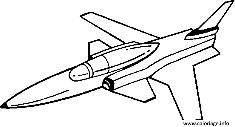 Dessin dessin d avion de chasse Coloriage Gratuit à Imprimer