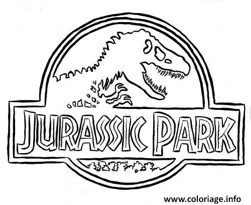 Coloriage Jurassic Park Logo Dessin à Imprimer