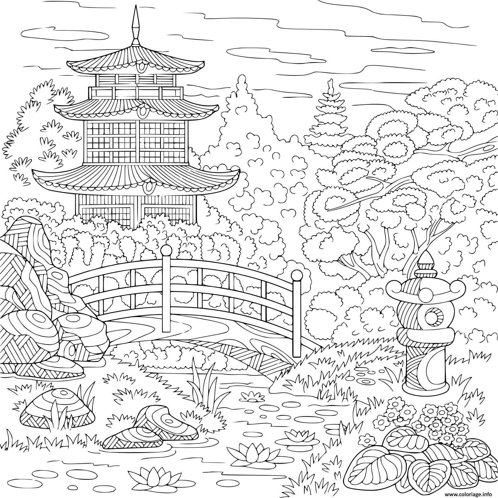 Dessin Paysage Japonais Facile