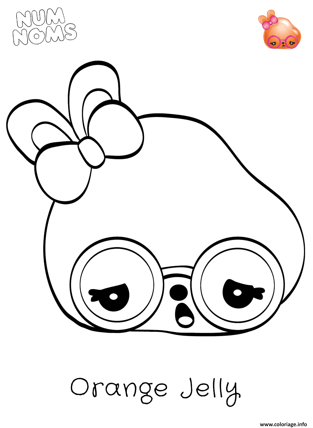 Dessin Cute Num Noms Character Orange Jelly Coloriage Gratuit à Imprimer