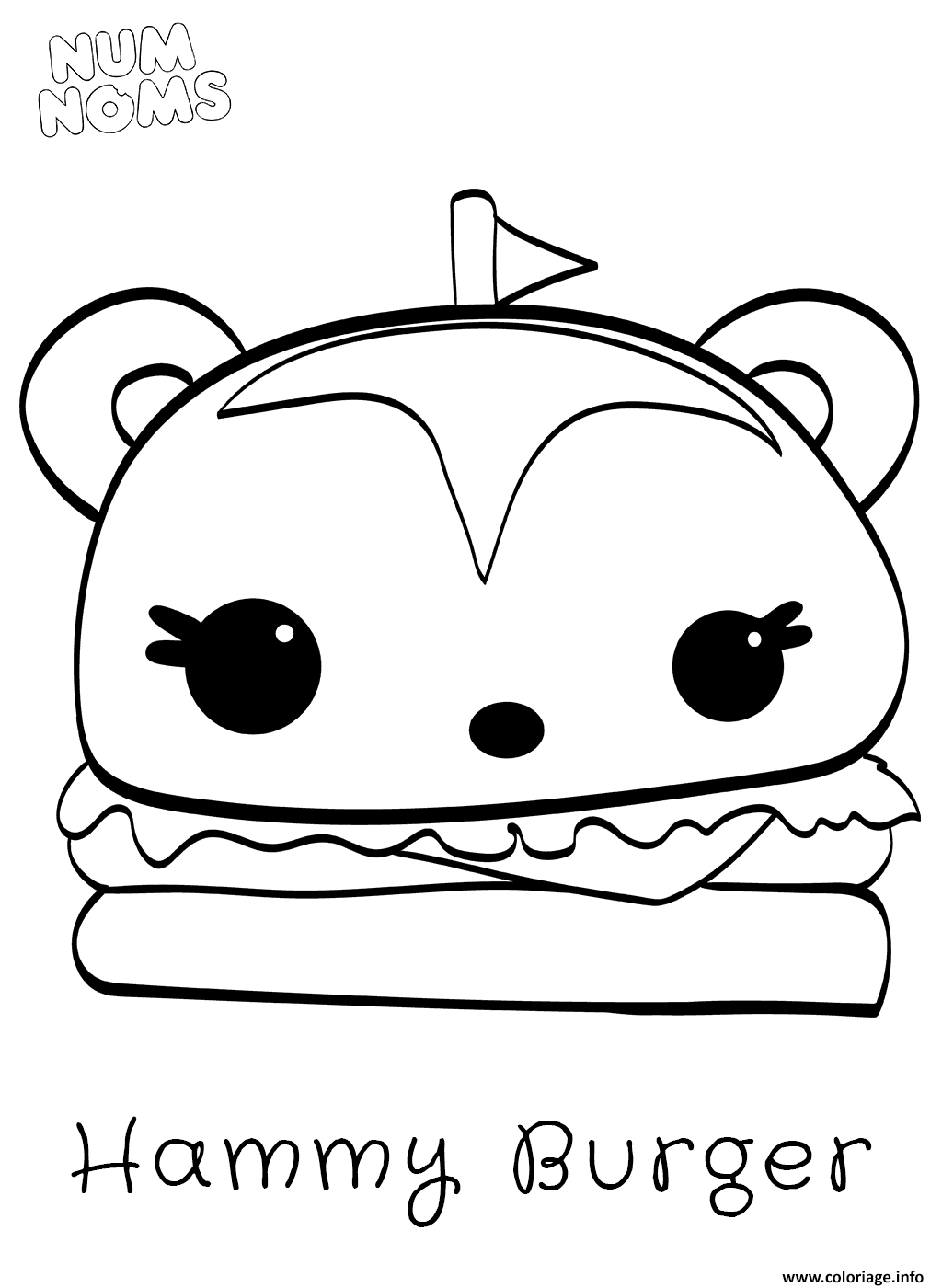 Dessin Hammy Burger Coloriage Gratuit à Imprimer