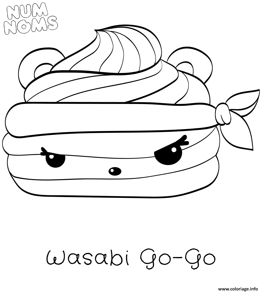 Dessin Wasabi Go Go from Series 2 Num Noms Coloriage Gratuit à Imprimer