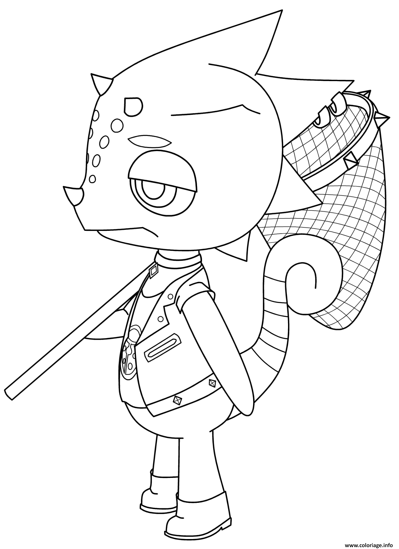 Dessin fan art animal fishing Coloriage Gratuit à Imprimer