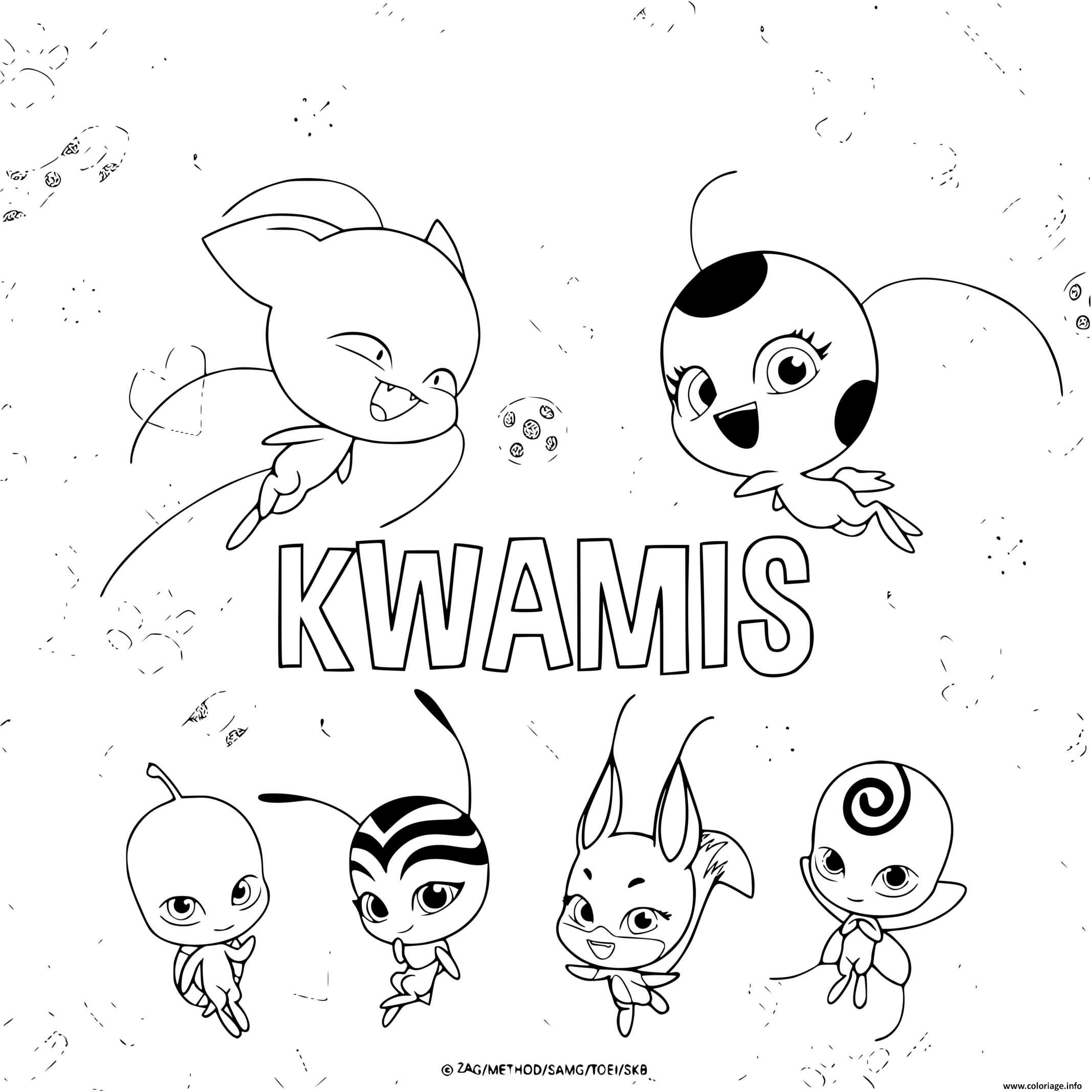 Ladybug And Cat Noir Kwami Coloring Pages - View 27+ Dibujos Kawaii De