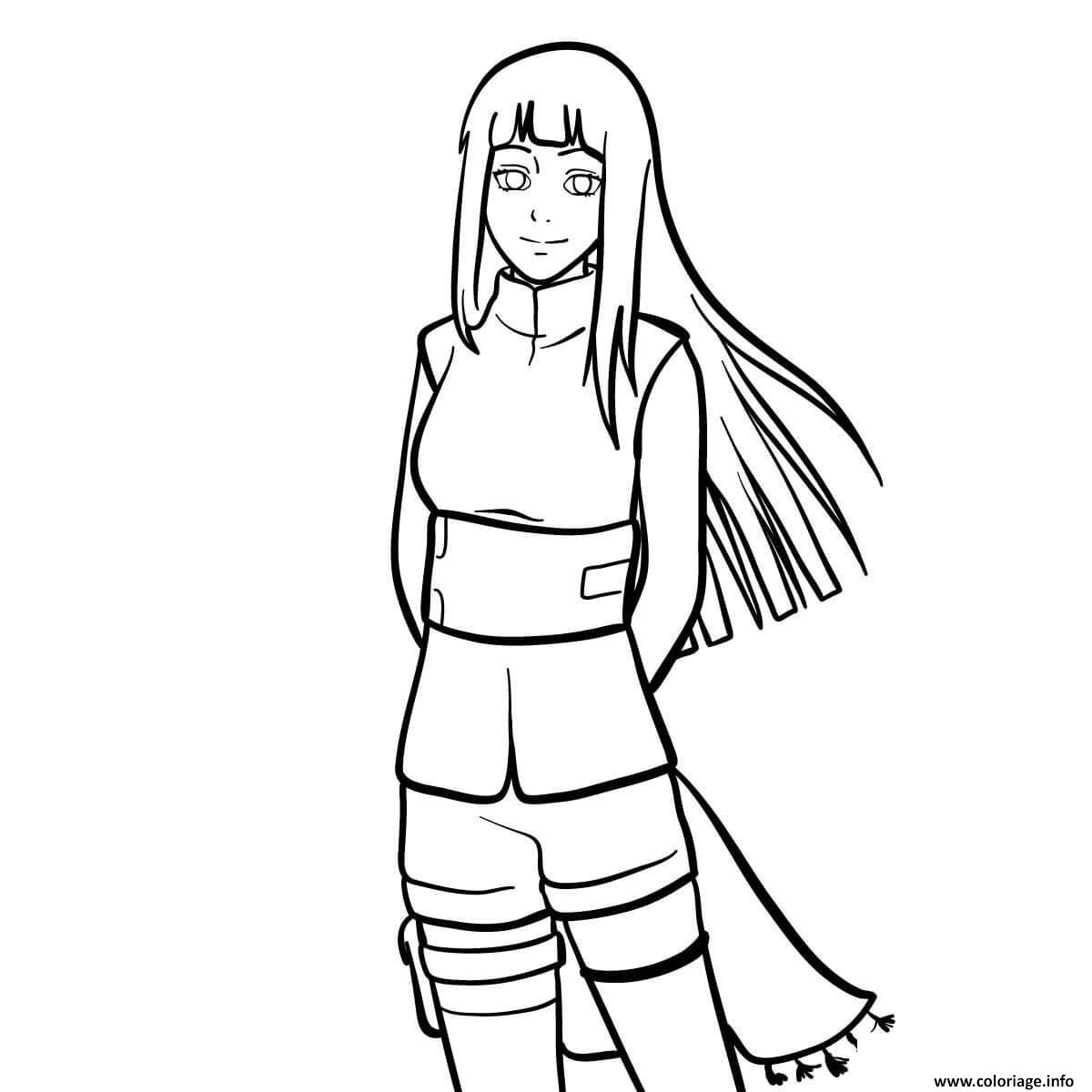 Coloriage hinata hyuga