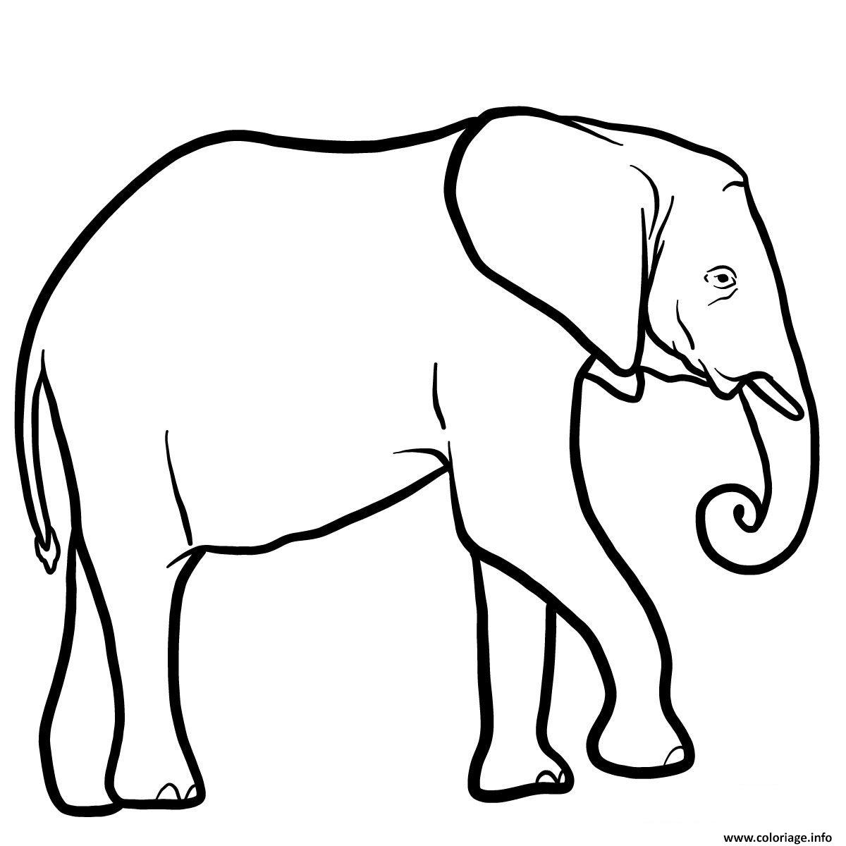 Dessin elephant afrique australe Coloriage Gratuit à Imprimer