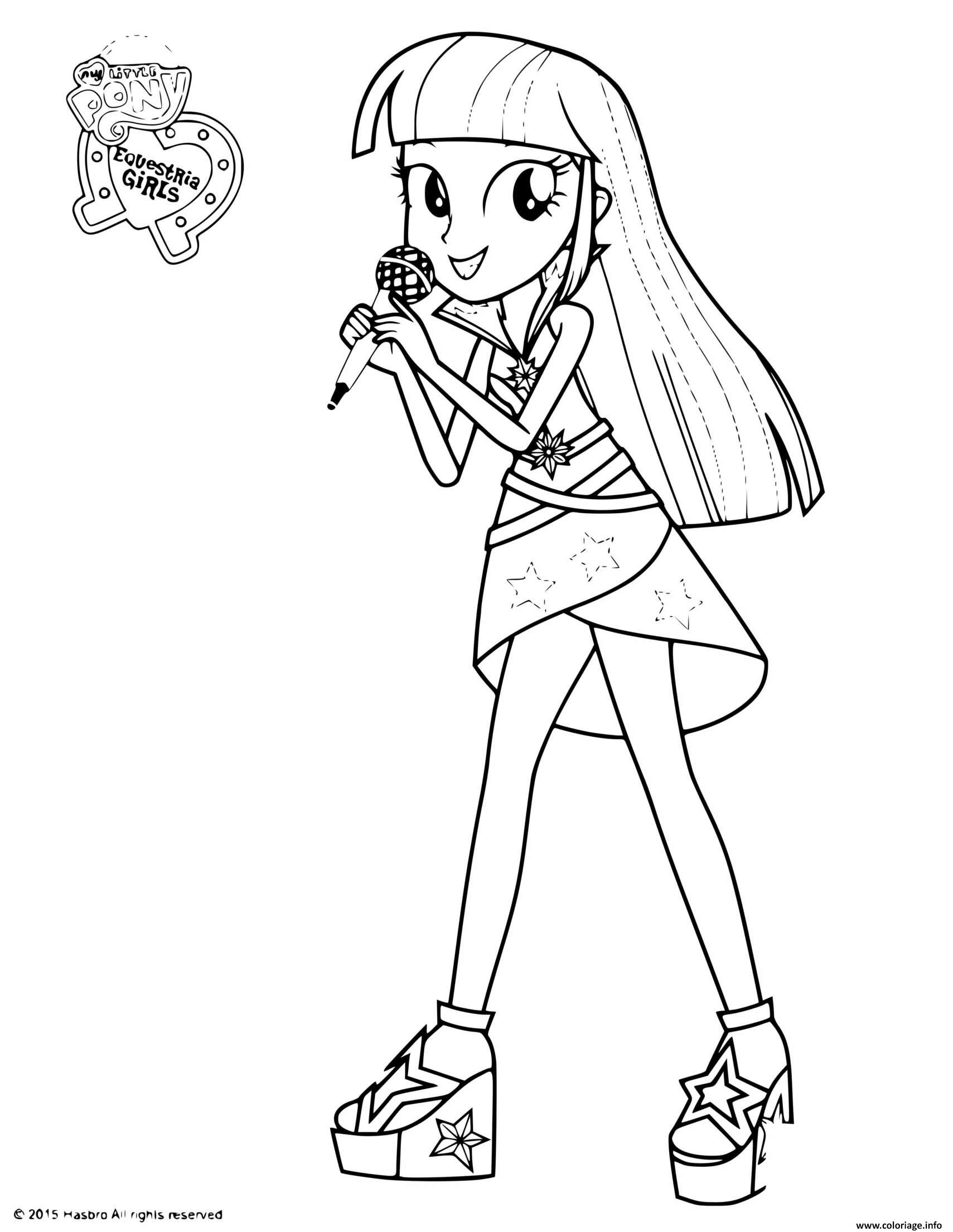 Dessin My Little Pony Equestria Girls Twilight Coloriage Gratuit à Imprimer