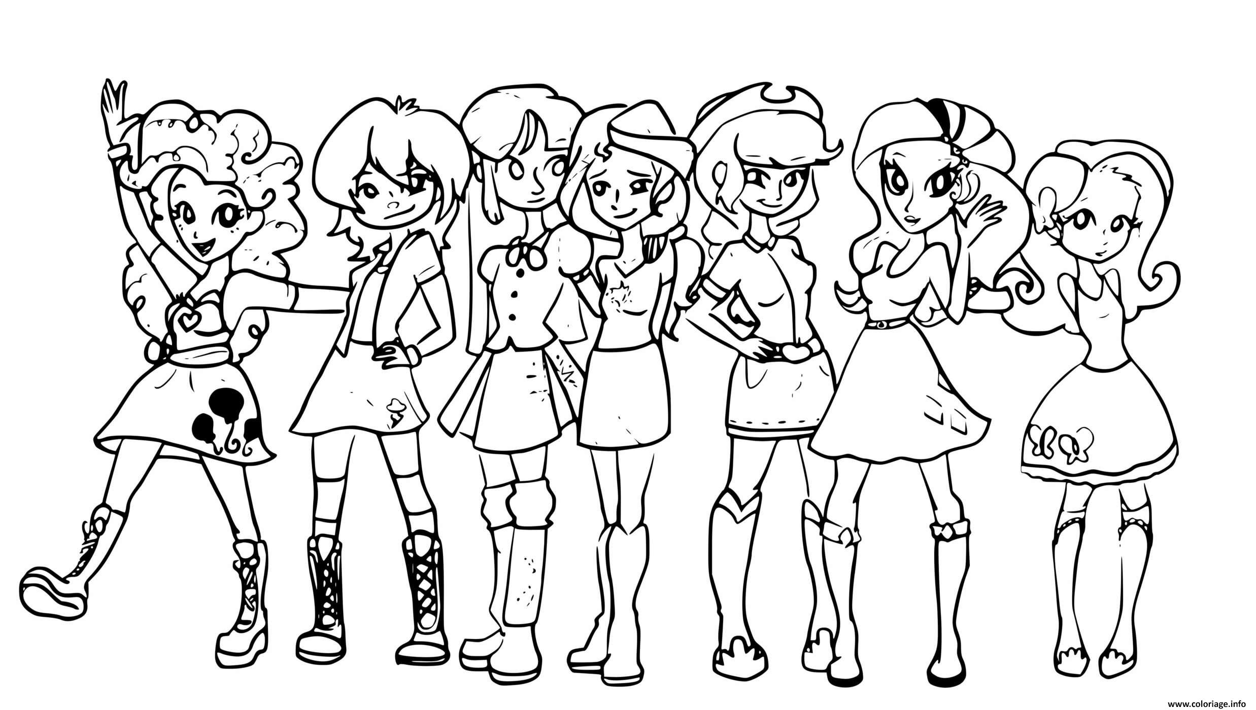 Dessin Equestria Girls Coloriage Gratuit à Imprimer