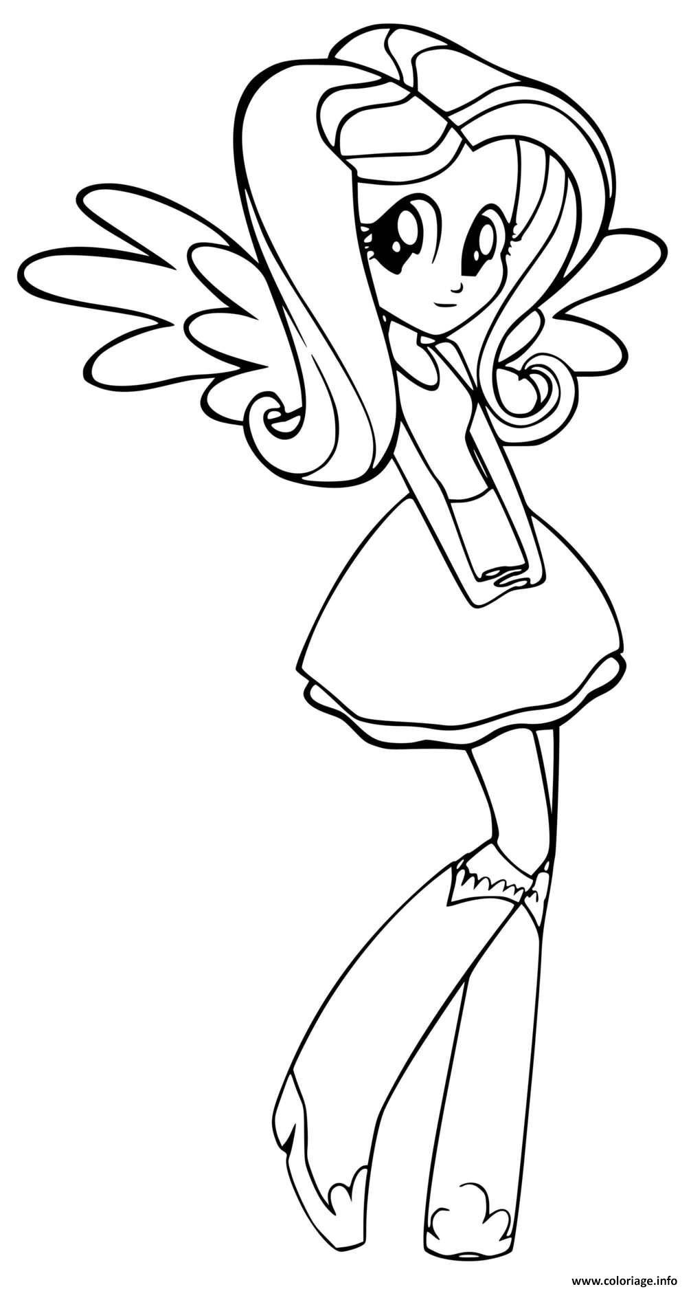 Coloriage Equestria Girls Fluttershy JeColorie