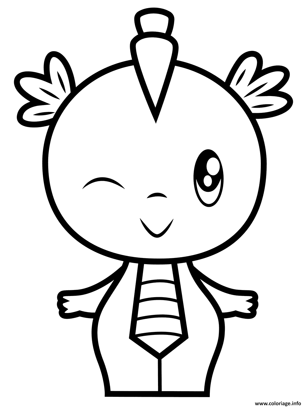 Dessin Cute Dragon Spike for Girls Coloriage Gratuit à Imprimer