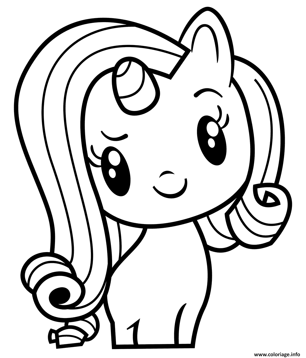 Dessin Cute Pony MLP Rarity Coloriage Gratuit à Imprimer