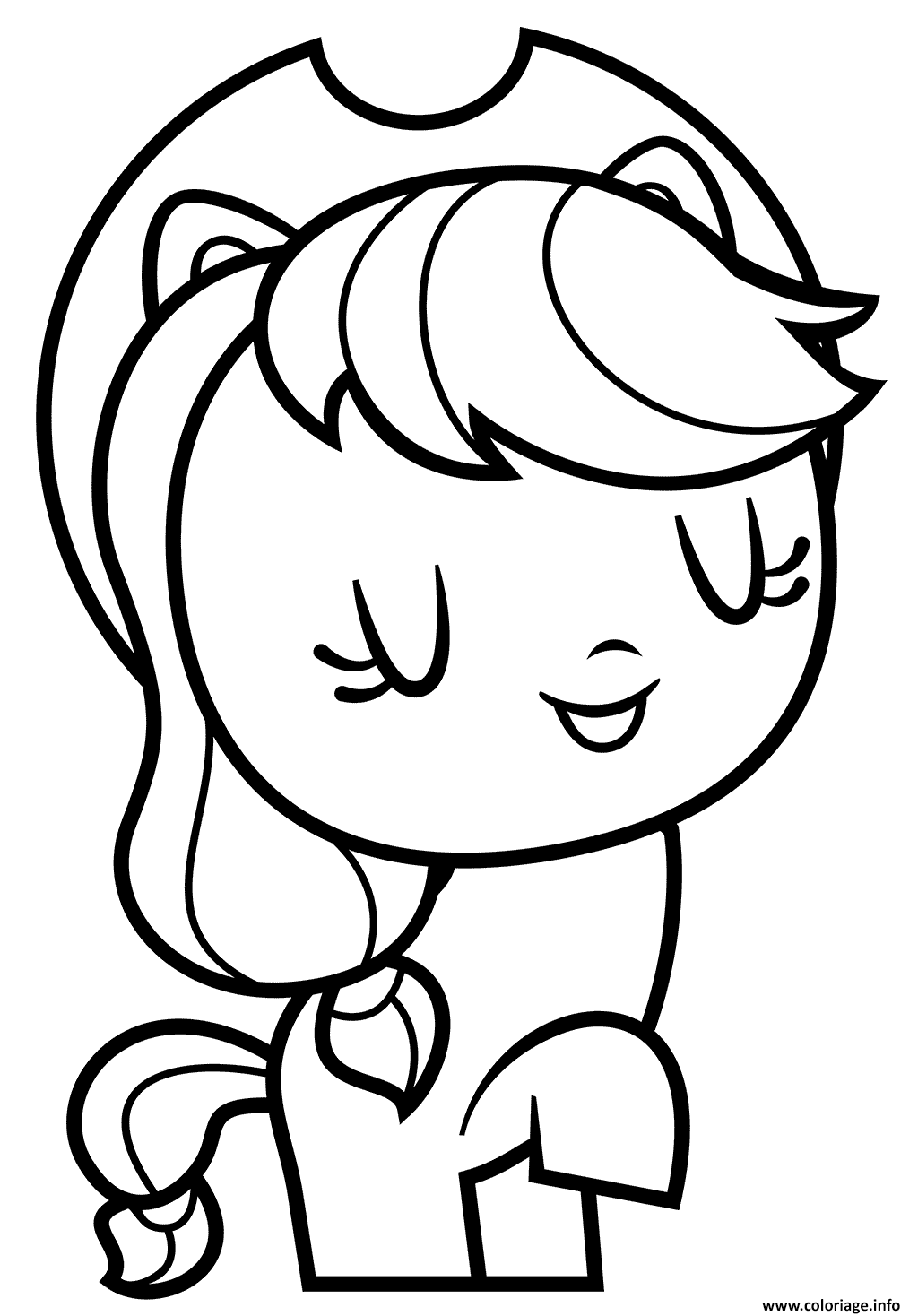 Dessin MLP of Applejack Coloriage Gratuit à Imprimer