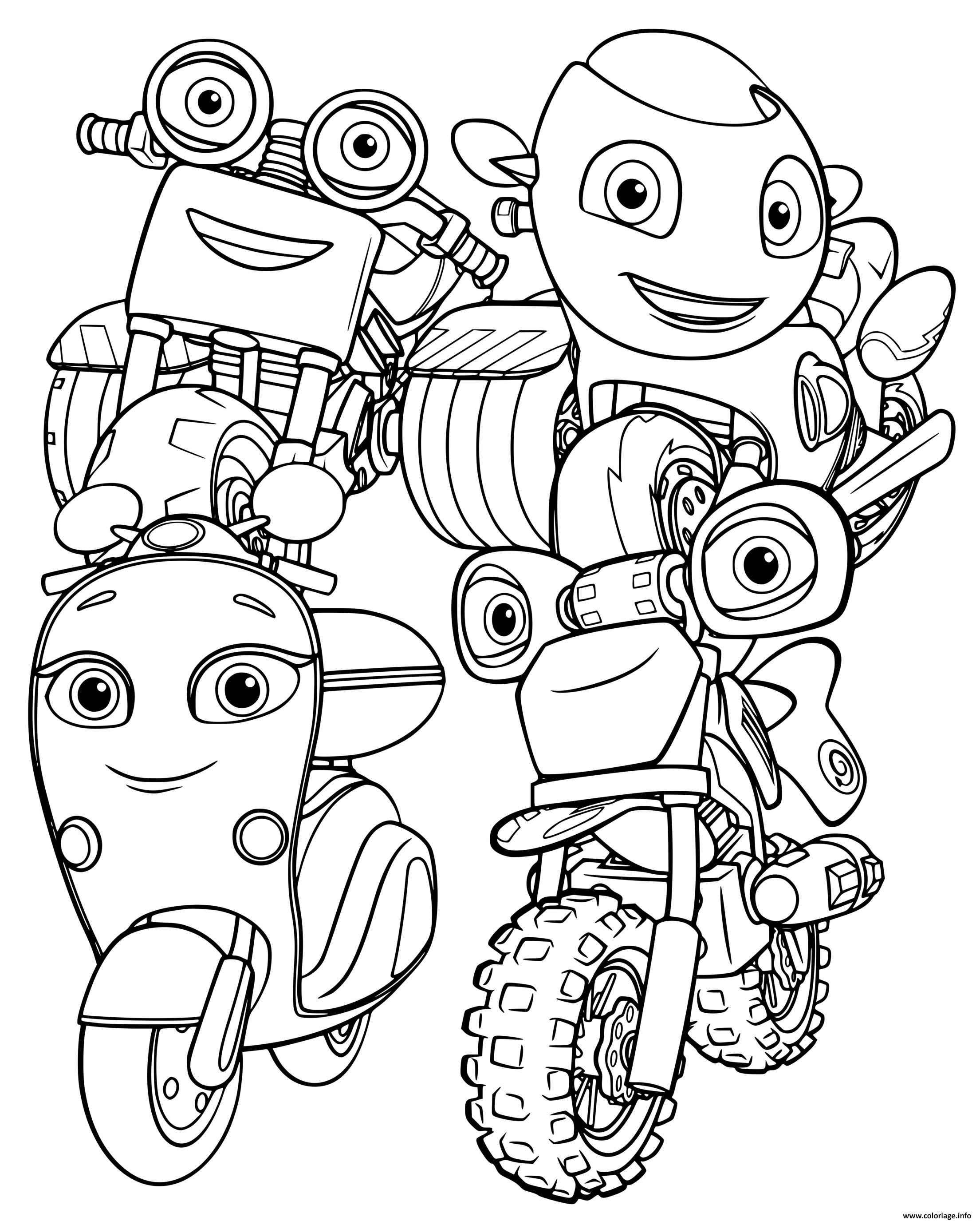 Coloriage Ricky Zoom All Characters Kid Dessin Ricky Zoom à imprimer