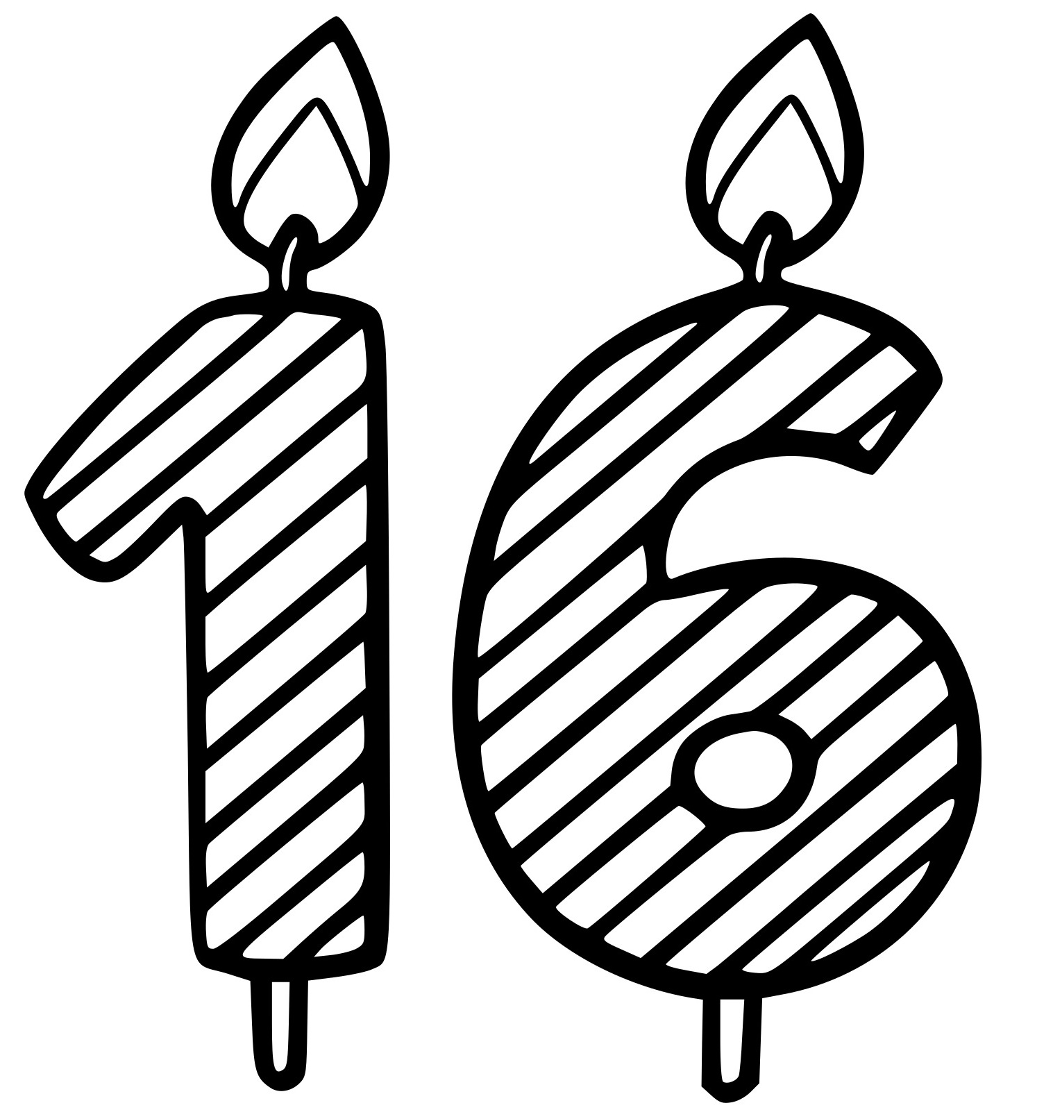 Coloriage 16 Ans - Anniversaire à imprimer