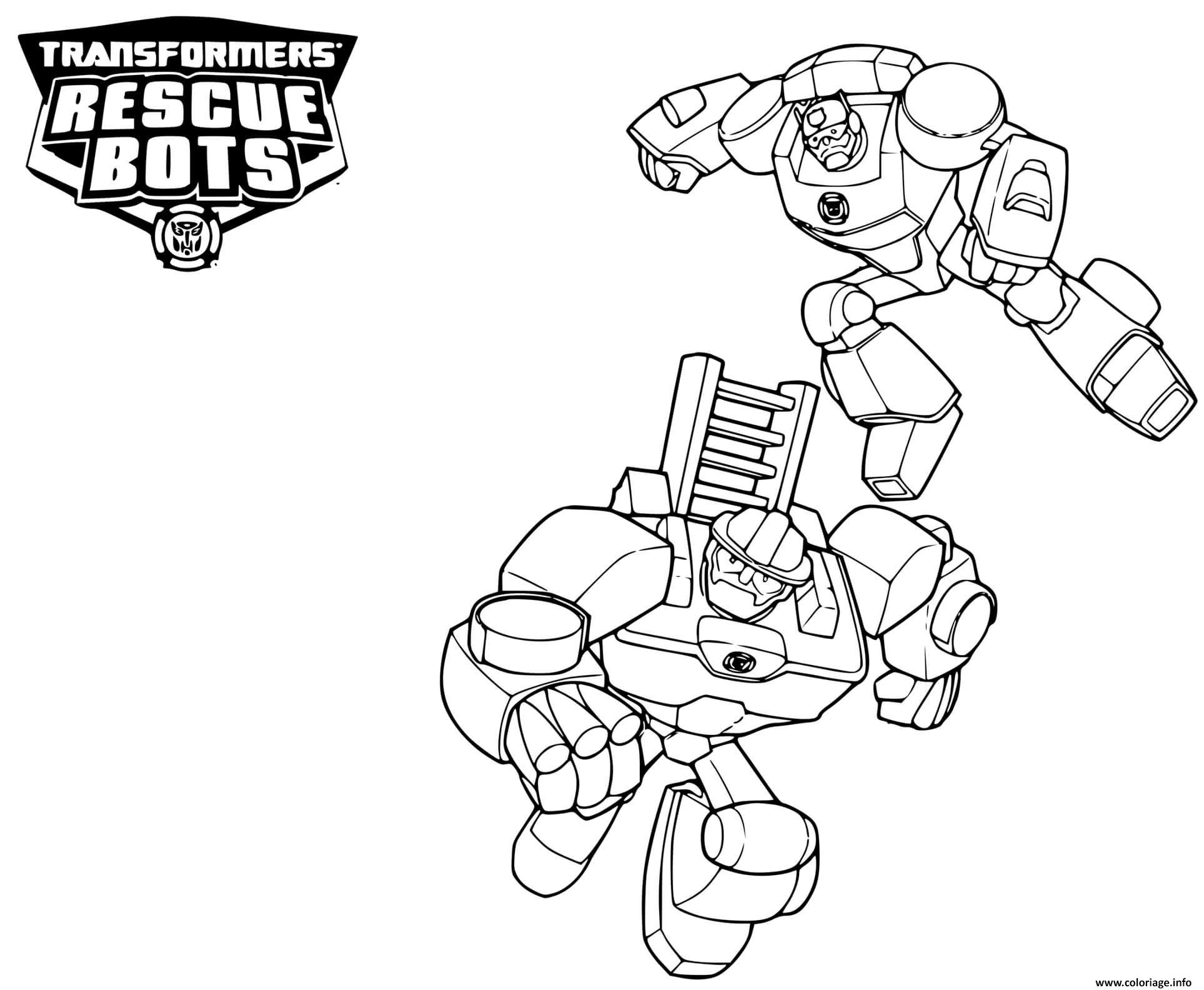 Dessin Transformers Rescue Bots Color by Number Coloriage Gratuit à Imprimer