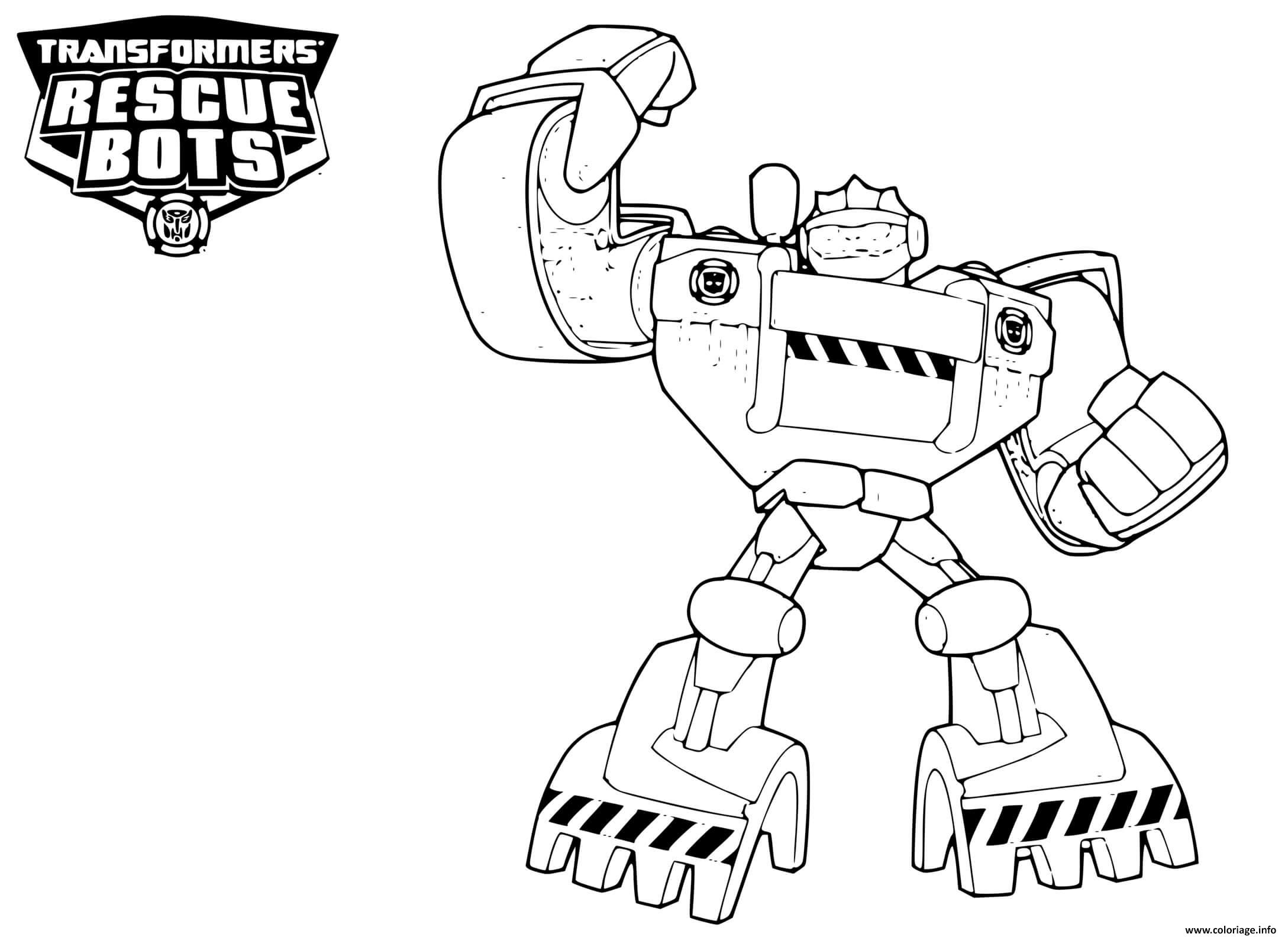 Dessin Transformers Rescue Bots Clipart Coloriage Gratuit à Imprimer