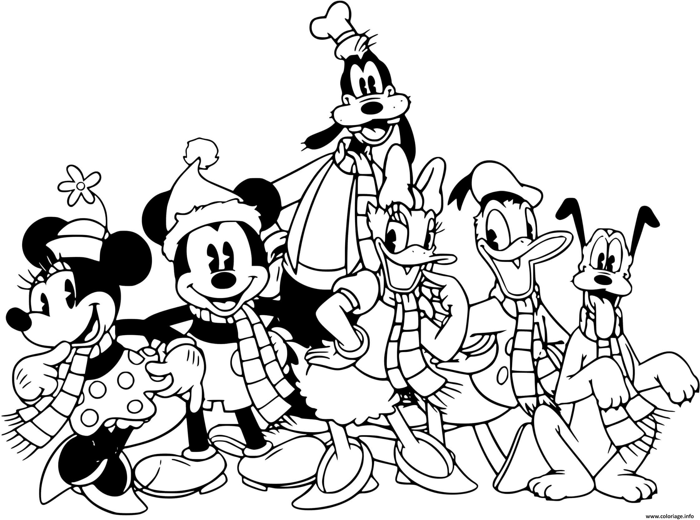 Dessin Classic Mickey and friends Coloriage Gratuit à Imprimer