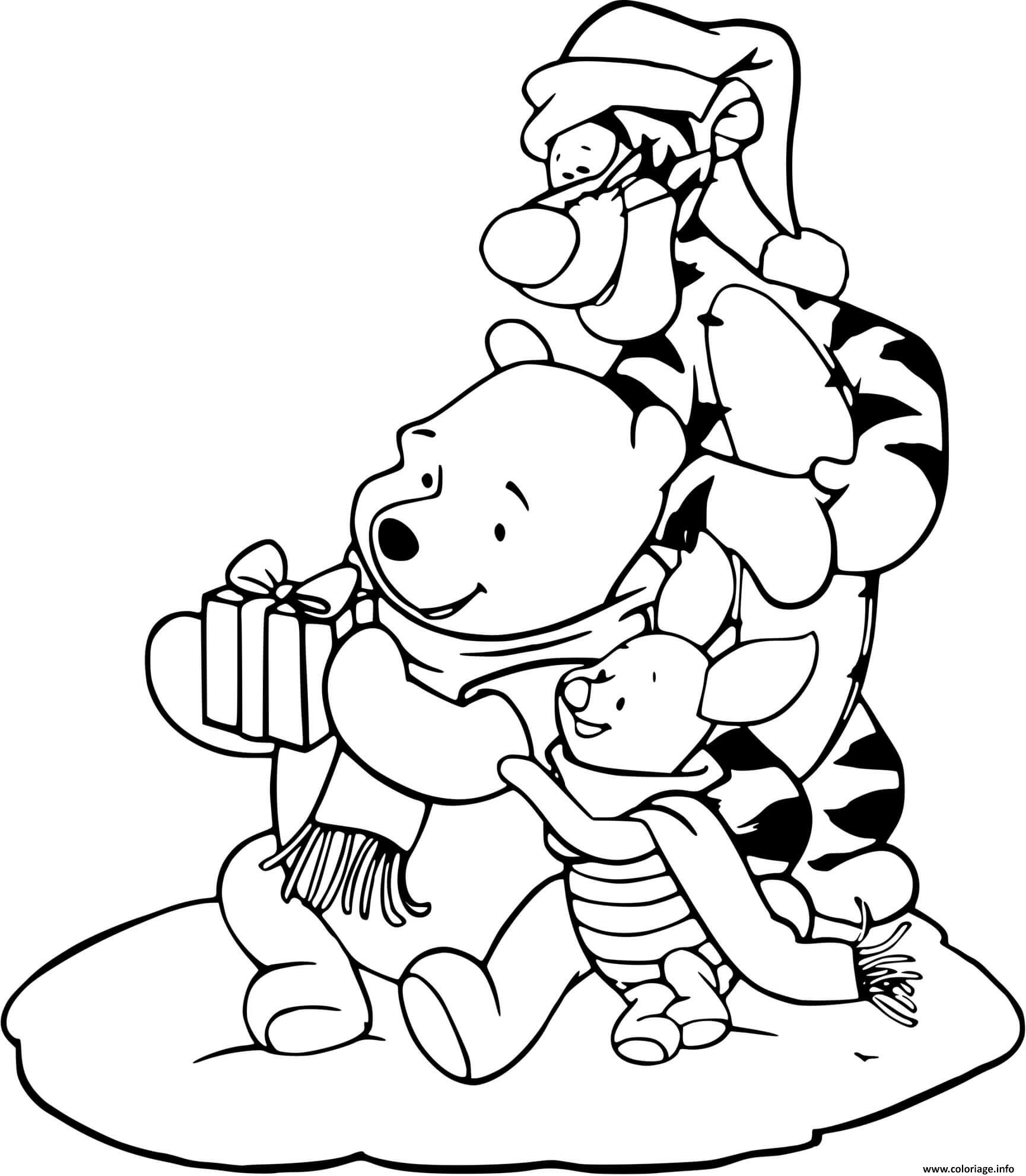 Dessin Pooh Tigger and Piglet Coloriage Gratuit à Imprimer