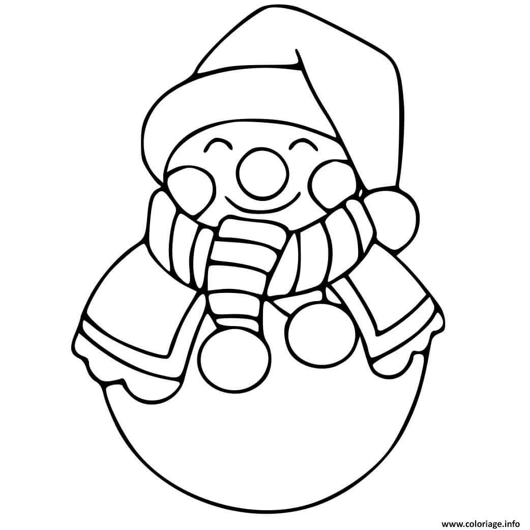 Coloriage Bonhomme De Neige Pour Maternelle JeColorie Com